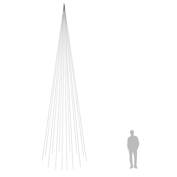 vidaXL Sapin de Noël LED pour mât de drapeau blanc chaud 1134 LED 800 cm