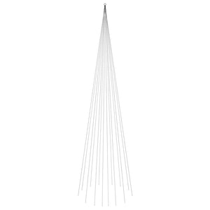 vidaXL Sapin de Noël à LED pour mât de drapeau blanc froid 1134 LED 800 cm