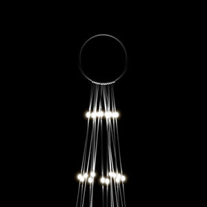 vidaXL Sapin de Noël à LED pour mât de drapeau blanc froid 1134 LED 800 cm