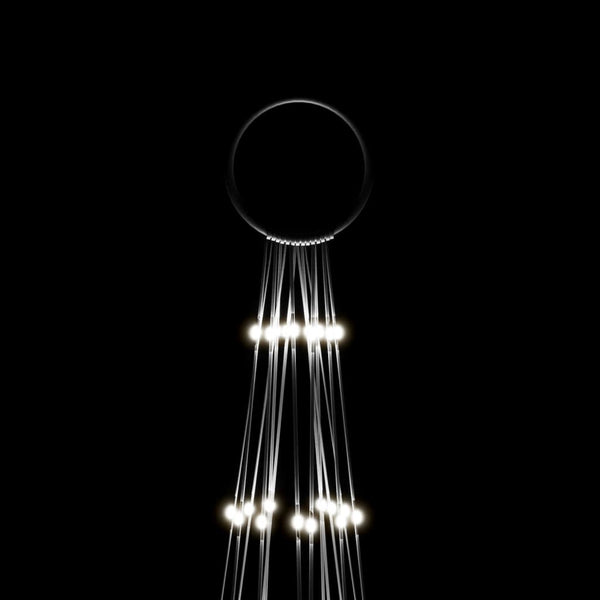 vidaXL Sapin de Noël à LED pour mât de drapeau blanc froid 1134 LED 800 cm