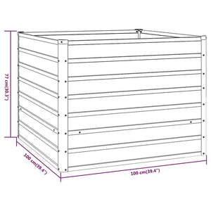 Hochbeet Rostig 100x100x77 cm Cortenstahl
