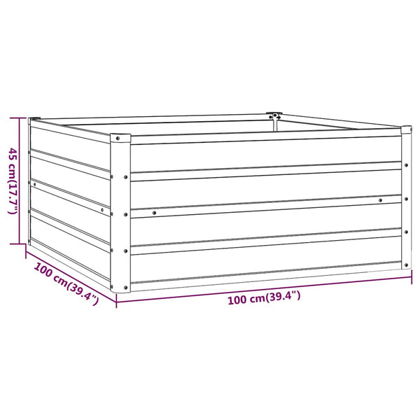 Hochbeet Rostig 100x100x45 cm Cortenstahl