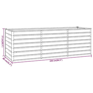 Hochbeet Rostig 240x80x77 cm Cortenstahl