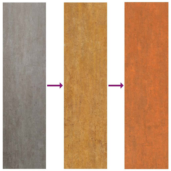 Dachplatten 12 Stk. Rostig 80x44 cm Cortenstahl