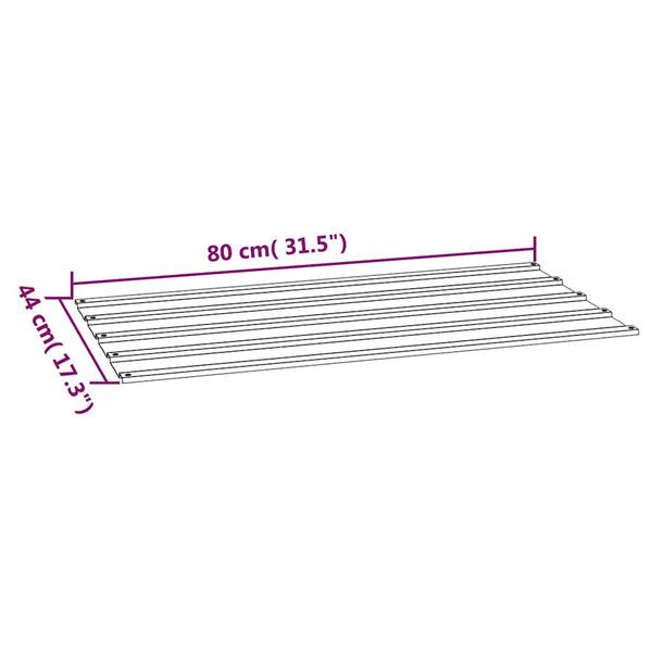 Dachplatten 12 Stk. Rostig 80x44 cm Cortenstahl