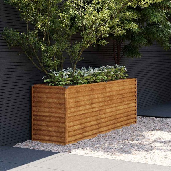 Garten-Hochbeet 196 x 50 x 69 cm Cortenstahl