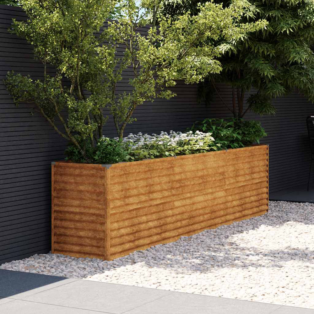 Garten-Hochbeet 291 x 50 x 69 cm Cortenstahl