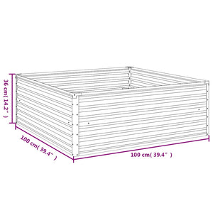 Hochbeet 100x100x36 cm Cortenstahl