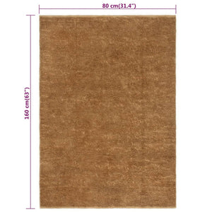 Handgefertigter Jute-Baumwollteppich 80x160 cm