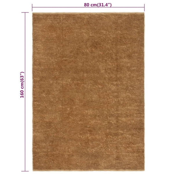 Handgefertigter Jute-Baumwollteppich 80x160 cm