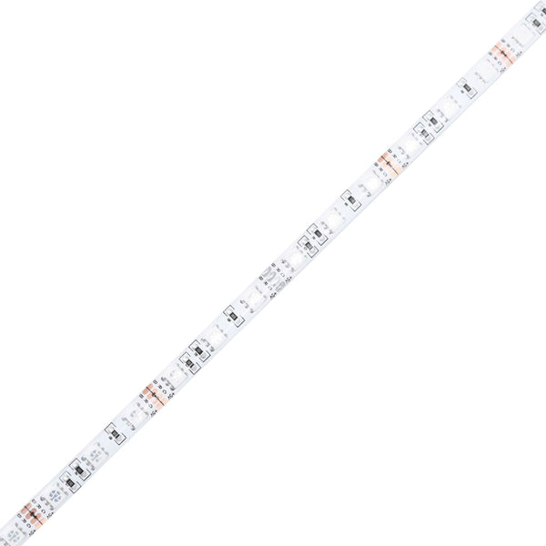 Massivholzbett mit LED Weiß 200x200 cm
