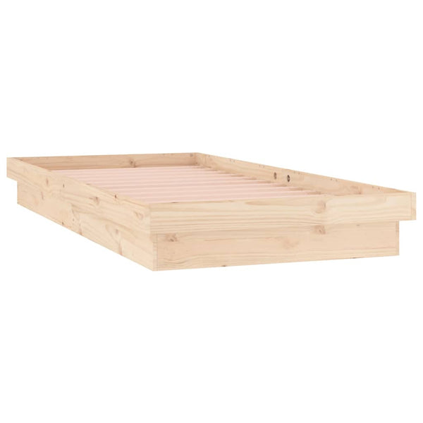 Massivholzbett mit LED 90x190 cm