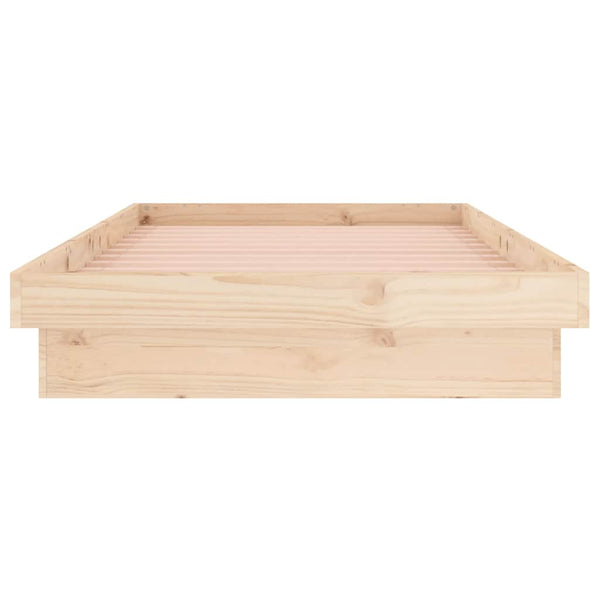 Massivholzbett mit LED 90x190 cm