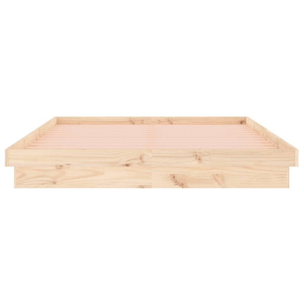 Massivholzbett mit LED 135x190 cm