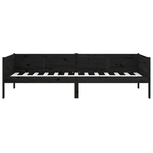 Schwarzes Tagesbett Kiefer Massivholz 90x190 cm