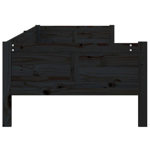 Schwarzes Tagesbett Kiefer Massivholz 90x190 cm