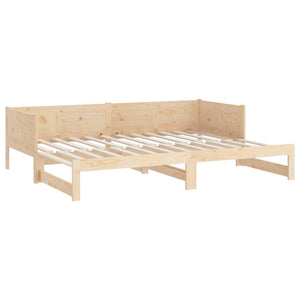 Ausziehbares Tagesbett Kiefer Massivholz 80x200 cm