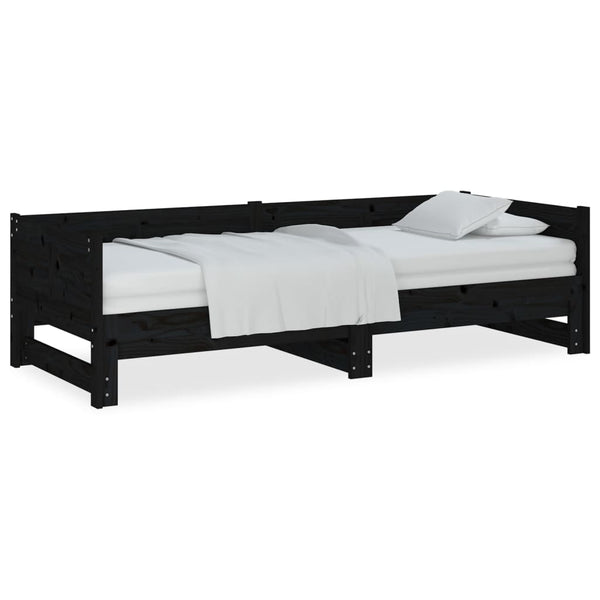 Ausziehbares Tagesbett Kiefer Massivholz 90x190 cm