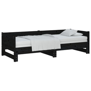 Ausziehbares Tagesbett Kiefer Massivholz 90x190 cm