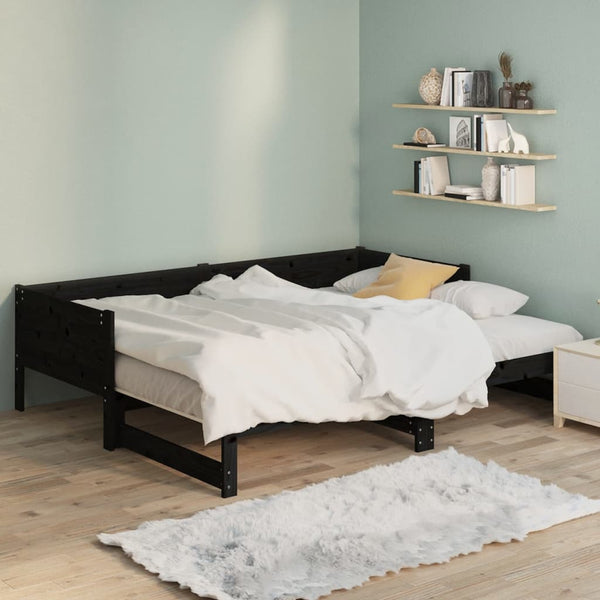 Ausziehbares Tagesbett Kiefer Massivholz 90x190 cm