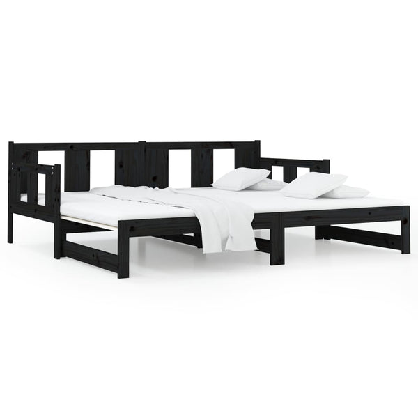 Ausziehbares Tagesbett Kiefer Massivholz 90x190 cm