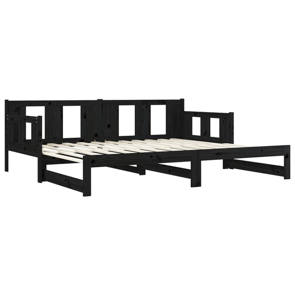 Ausziehbares Tagesbett Kiefer Massivholz 90x190 cm