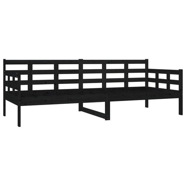 Schwarzes Tagesbett Kiefer Massivholz 80x200 cm