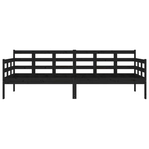 Schwarzes Tagesbett Kiefer Massivholz 80x200 cm