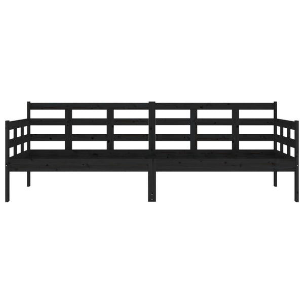 Schwarzes Tagesbett Kiefer Massivholz 80x200 cm