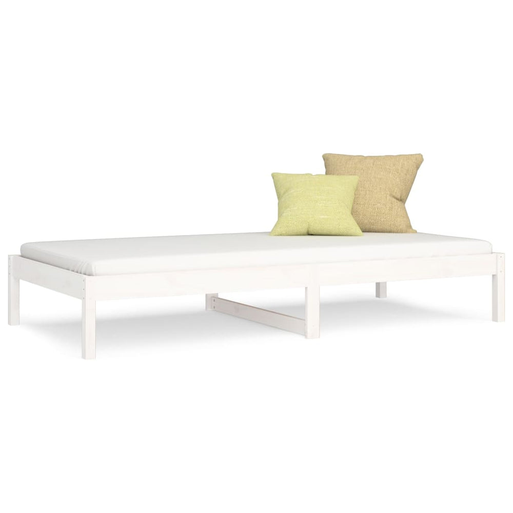 Tagesbett Kiefer Massivholz 90x190 cm Weiß
