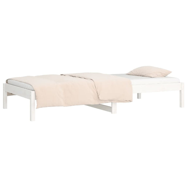 Tagesbett Kiefer Massivholz 90x190 cm Weiß