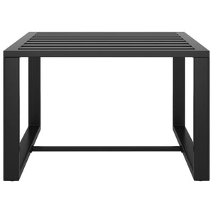 3-tlg. Garten-Lounge-Set mit Kissen Aluminium Anthrazit