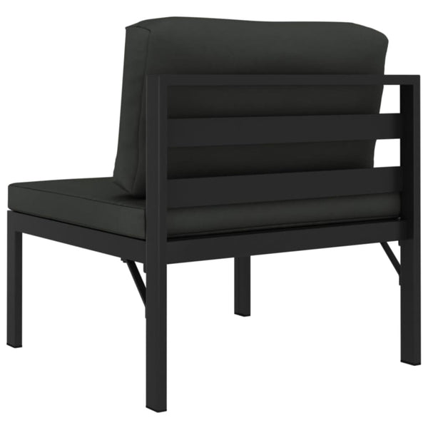 Gartensofa 4-Sitzer mit Kissen Aluminium Anthrazit