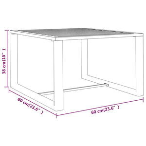 11-tlg. Garten-Lounge-Set mit Kissen Aluminium Anthrazit