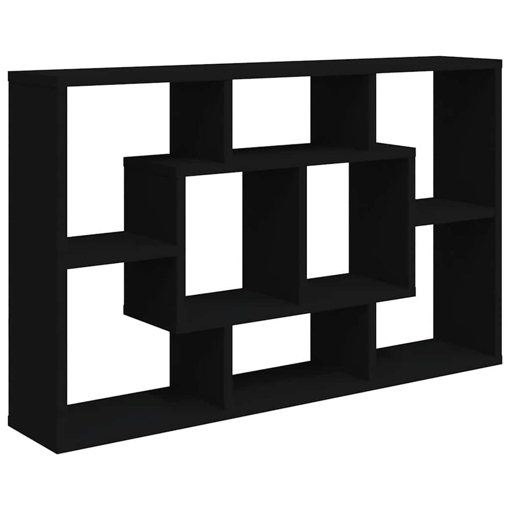 Wandregal Schwarz 85x16x52,5 cm