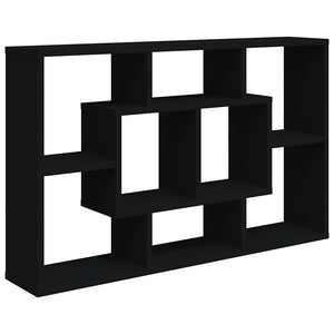 Wandregal Schwarz 85x16x52,5 cm