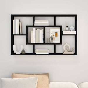 Wandregal Schwarz 85x16x52,5 cm