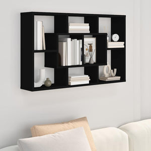 Wandregal Schwarz 85x16x52,5 cm
