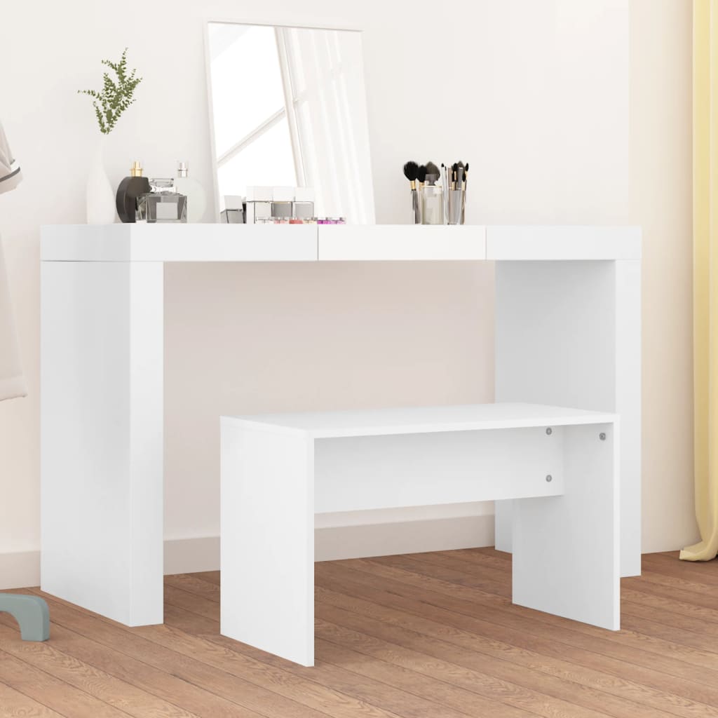 Weißer Schminkhocker 70x35x45 cm