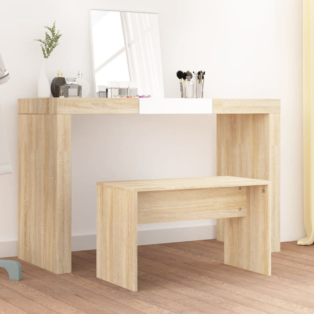 Schminkhocker Sonoma Eiche 70x35x45 cm