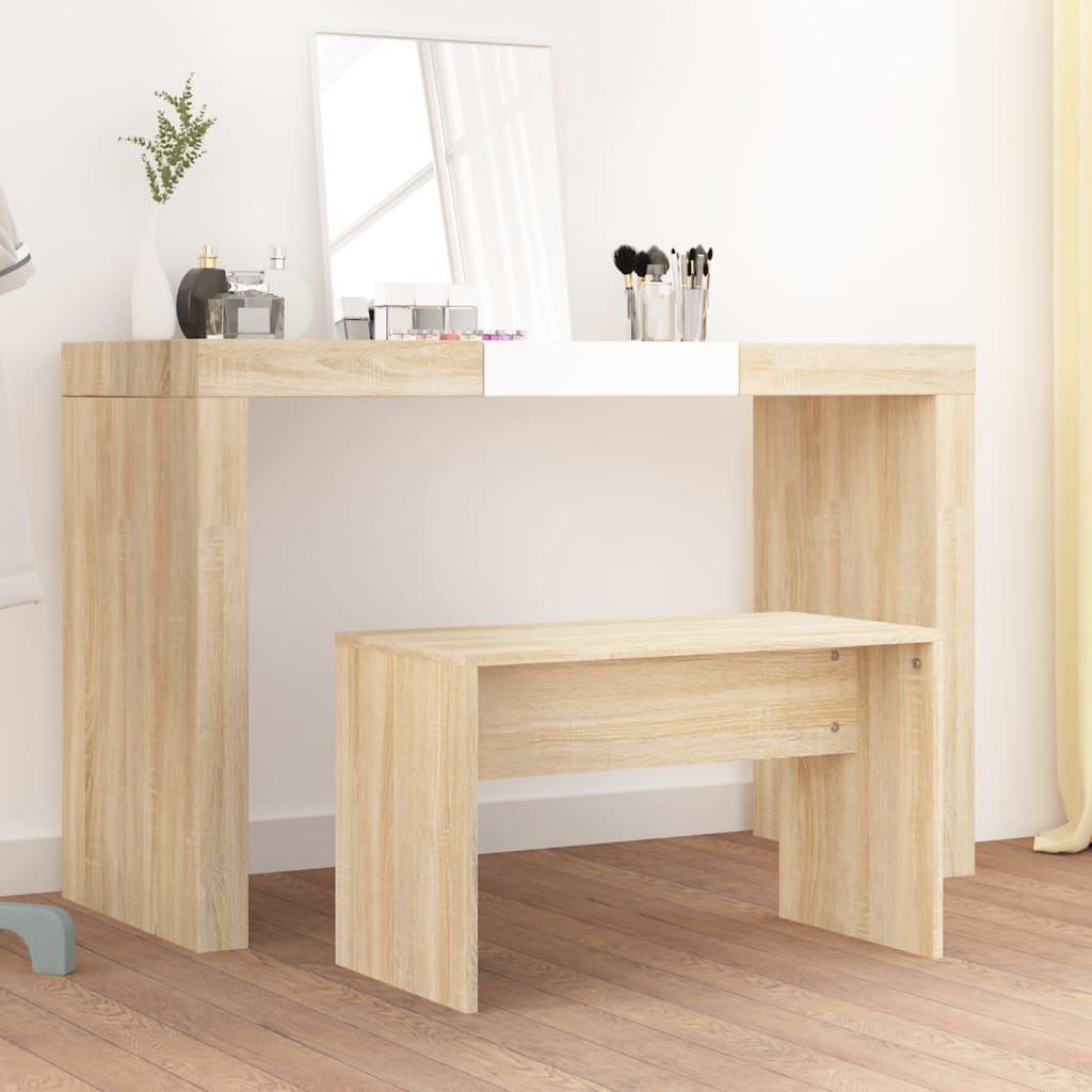 Schminkhocker Sonoma Eiche 70x35x45 cm