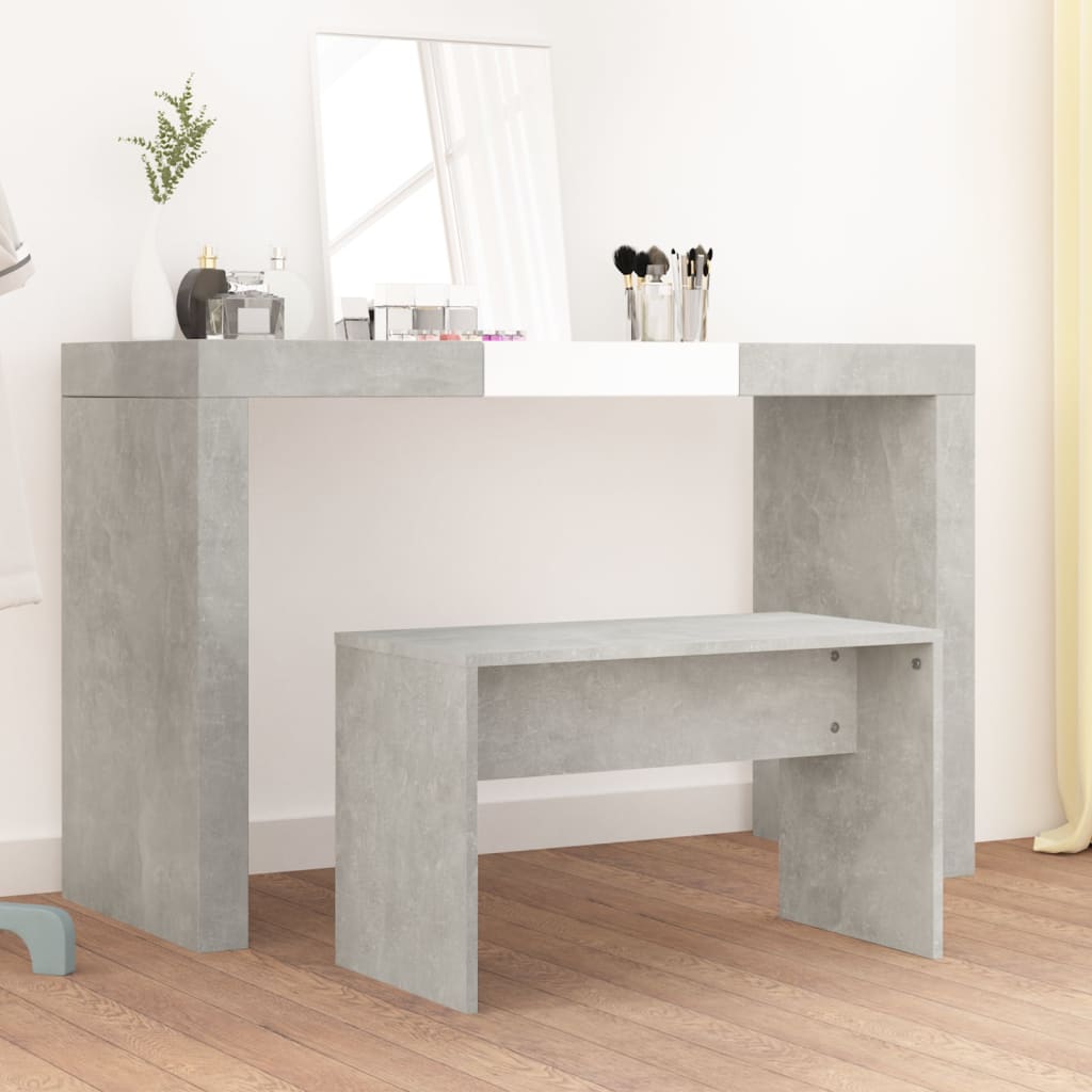 Schminkhocker Betongrau 70x35x45 cm