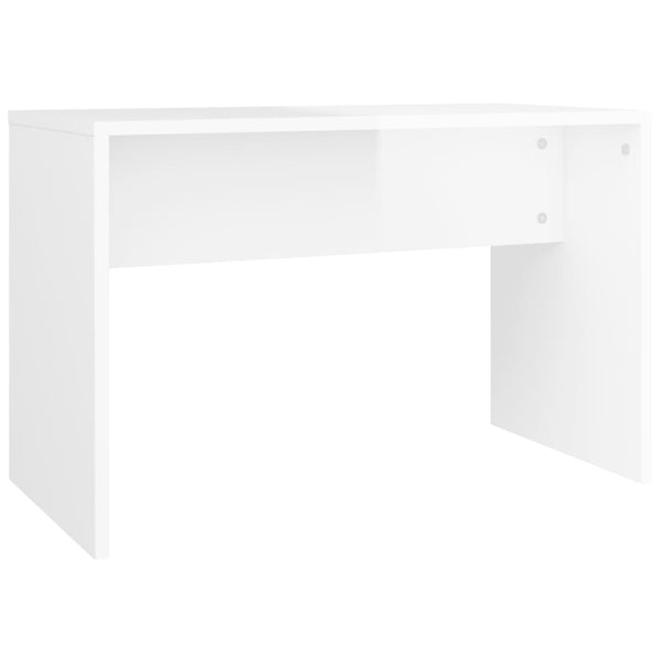 Schminkhocker Weiß Hochglanz 70x35x45 cm