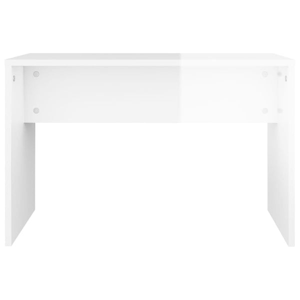 Schminkhocker Weiß Hochglanz 70x35x45 cm