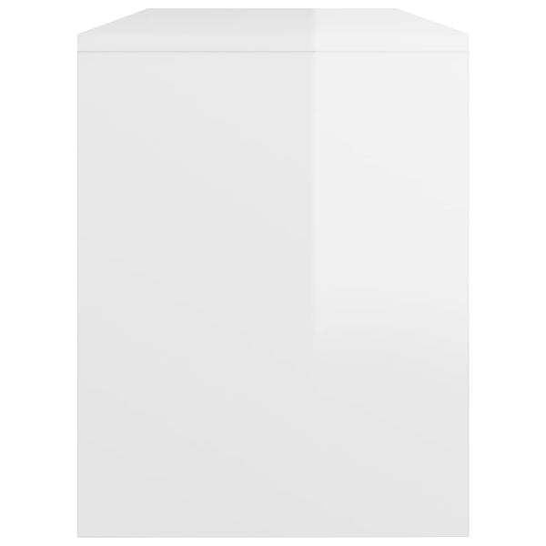Schminkhocker Weiß Hochglanz 70x35x45 cm