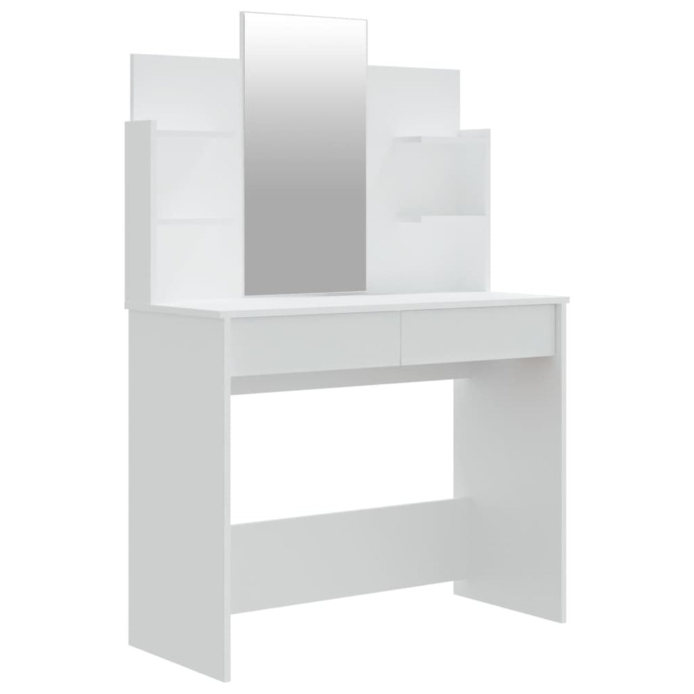 Schminktisch mit Spiegel, Weiß, 96 cm