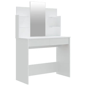 Schminktisch mit Spiegel, Weiß, 96 cm