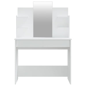 Schminktisch mit Spiegel, Weiß, 96 cm