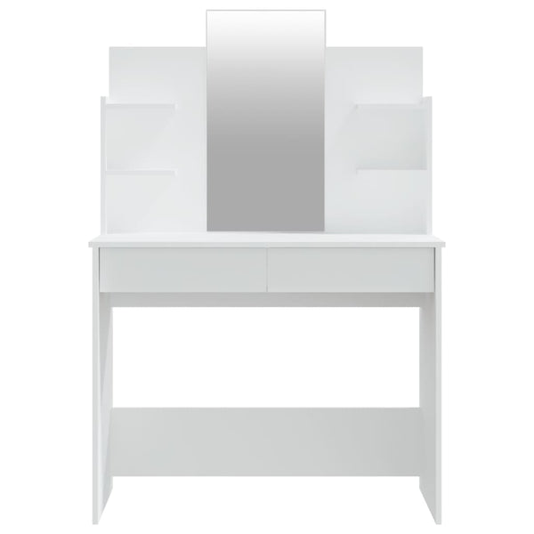 Schminktisch mit Spiegel, Weiß, 96 cm