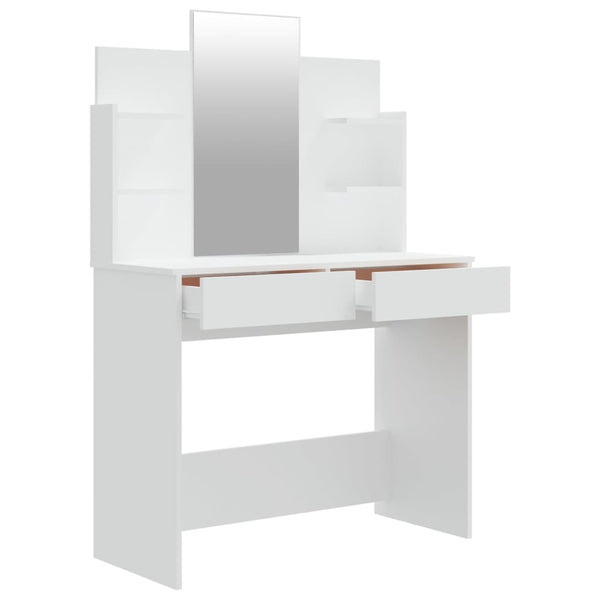 Schminktisch mit Spiegel, Weiß, 96 cm